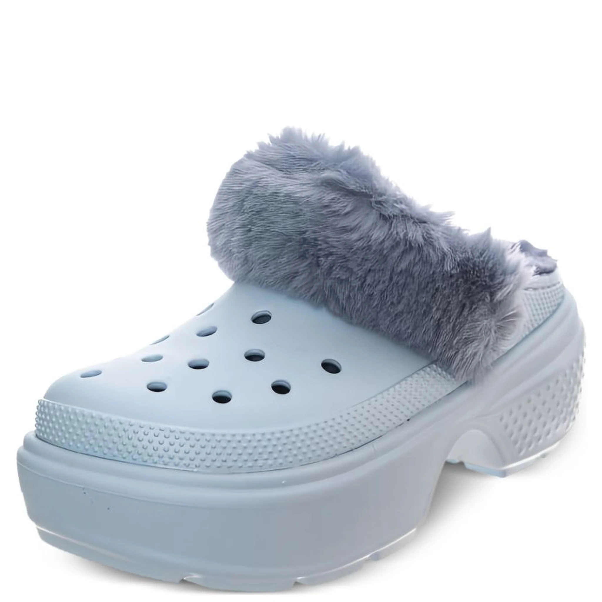 CROCS Stomp Lined Clogs In Stucco-neutral In White