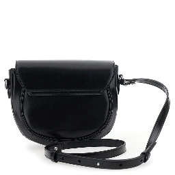 Smile Black Shoulder Bag with Engraved Logo on the Front in Ecoleather Girl