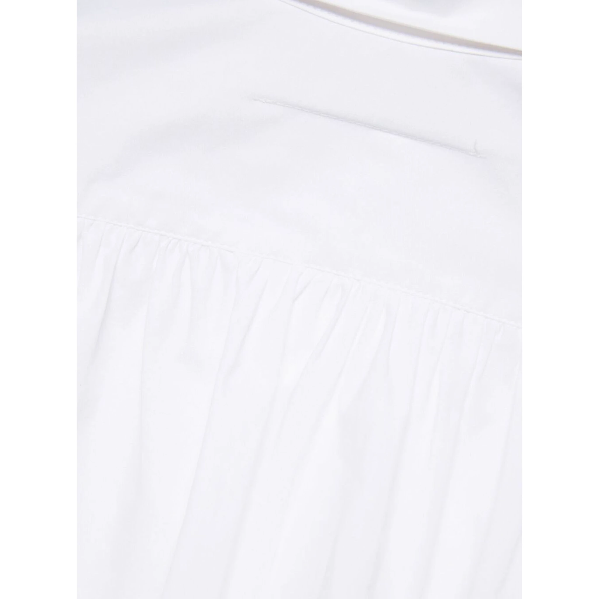 White Shirt with Classic Collar and Tonal Logo Patch in Cotton Boy