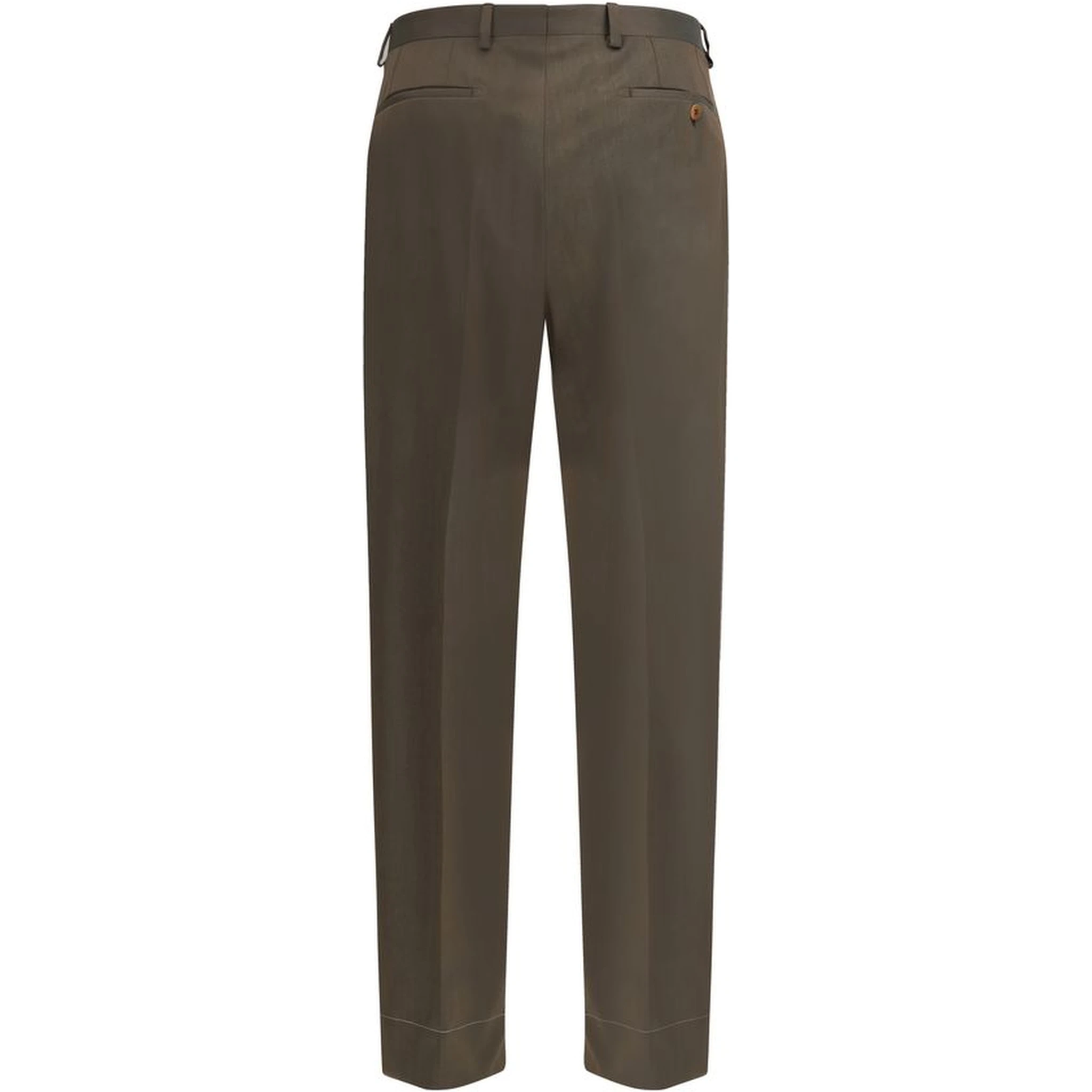 Bicolor Fleece Wool Casual Pants