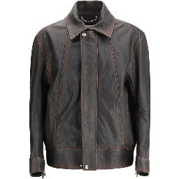 Brown Goatskin Bomber