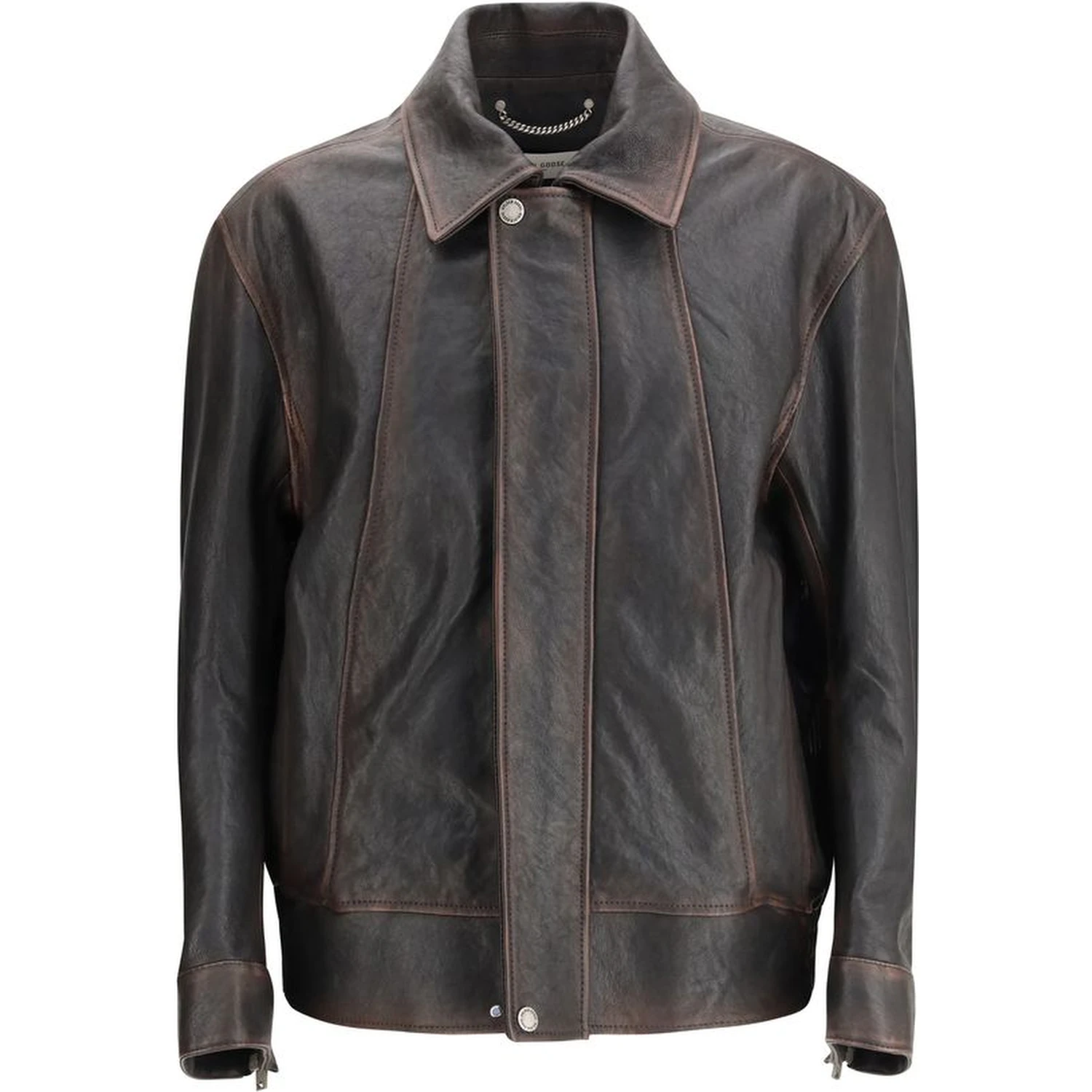 Brown Goatskin Bomber