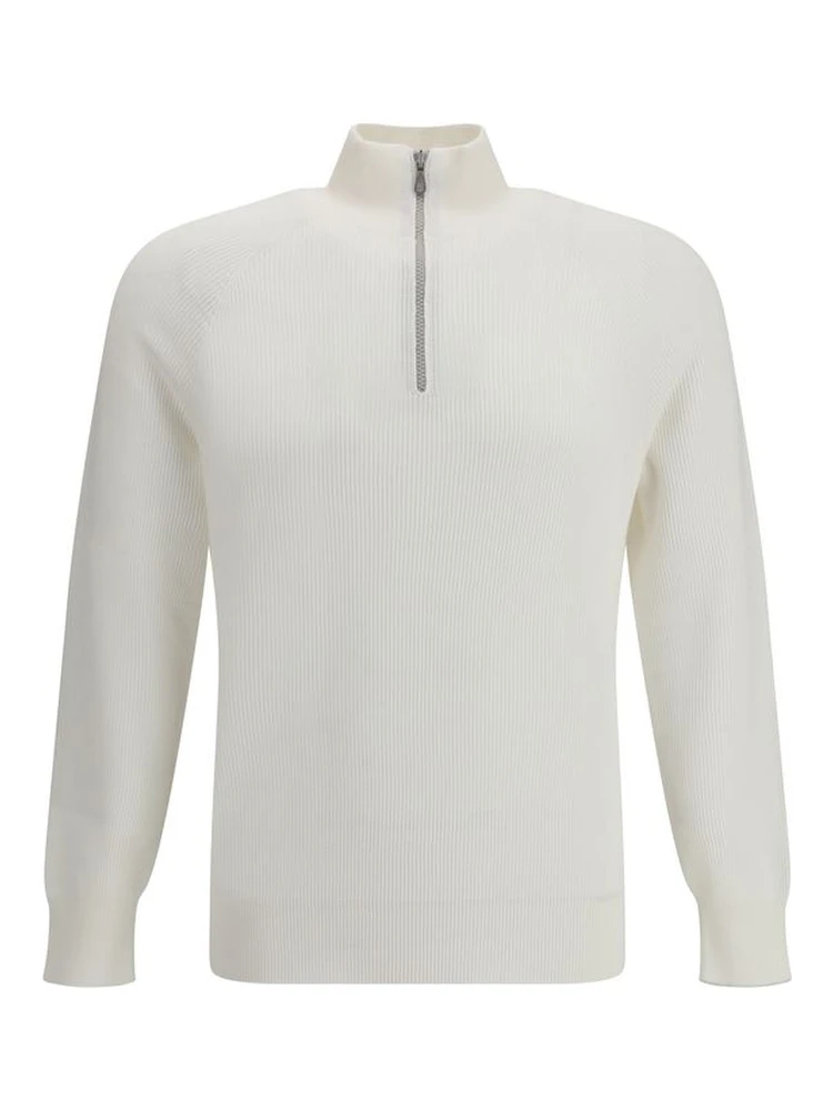 White Cotton Sweatshirt