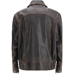 Brown Goatskin Bomber