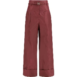 Bordeaux Silk Dress Pants