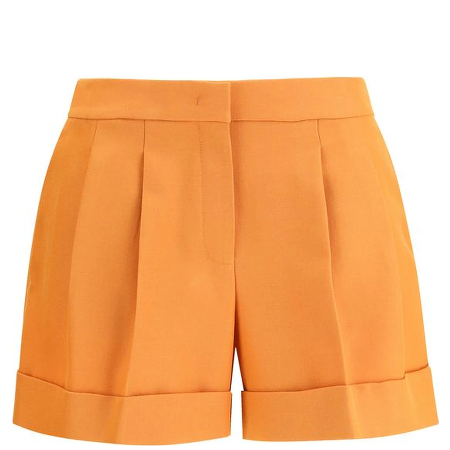 Orange Fleece Wool Bermuda Shorts