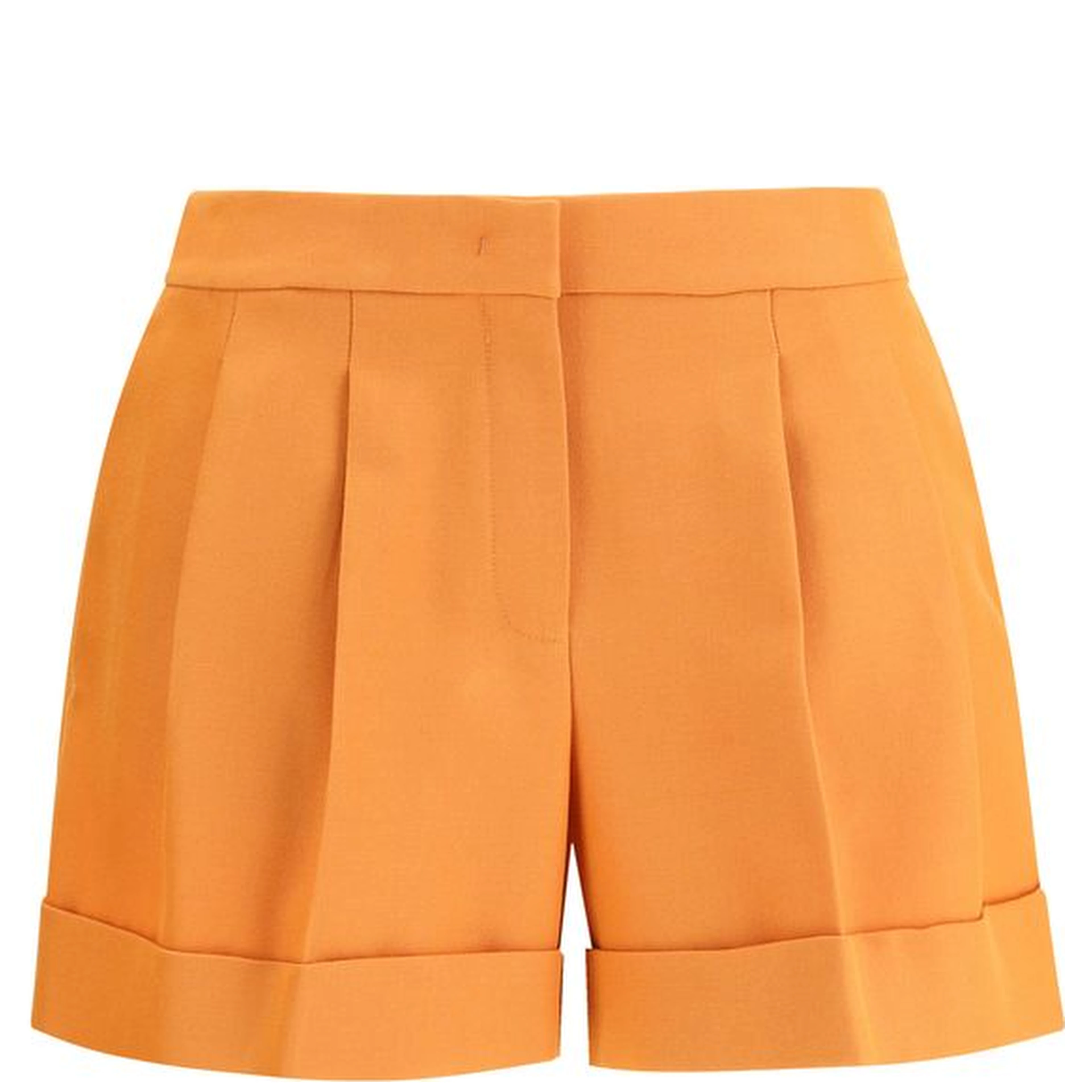 Orange Fleece Wool Bermuda Shorts