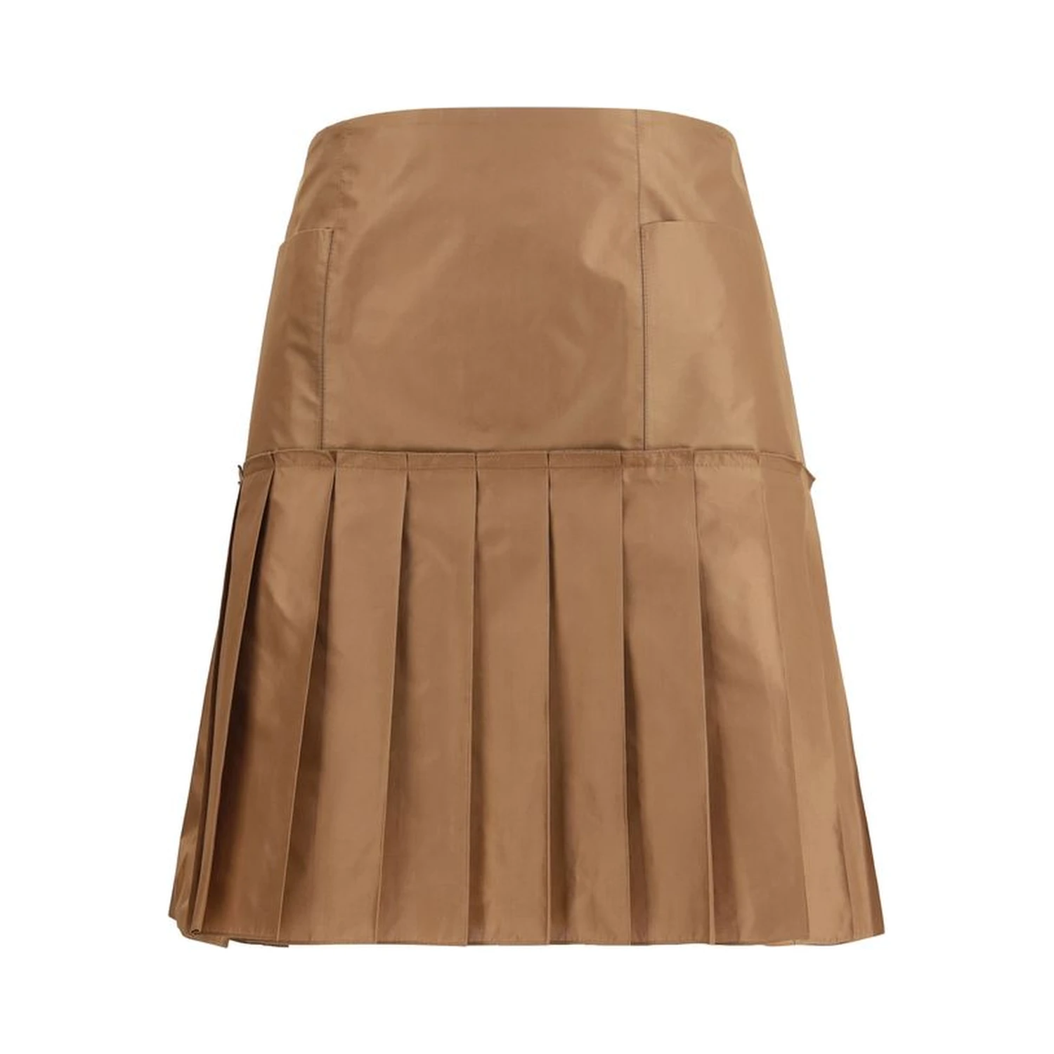 Brown Silk Mini Skirt