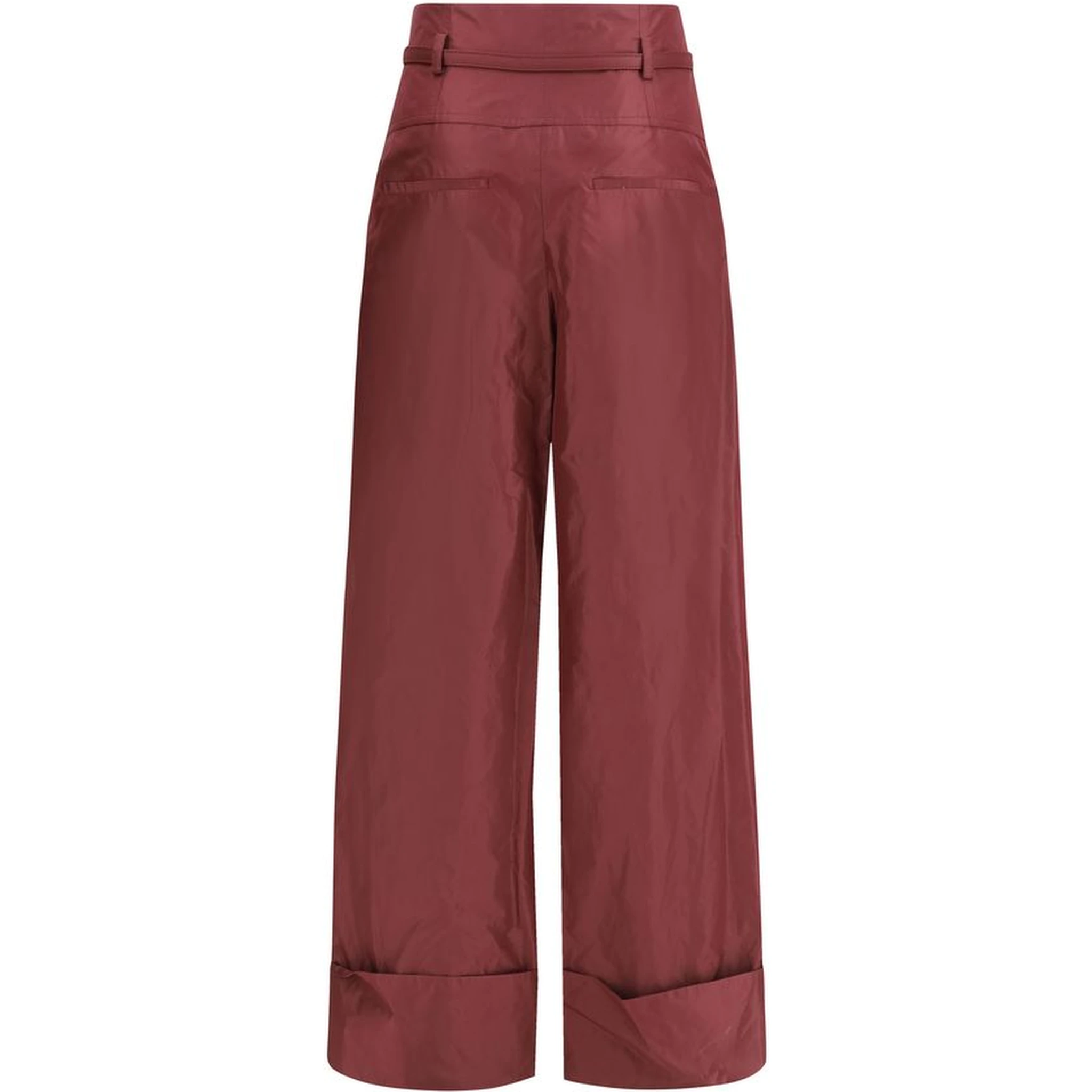 Bordeaux Silk Dress Pants