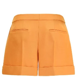 Orange Fleece Wool Bermuda Shorts