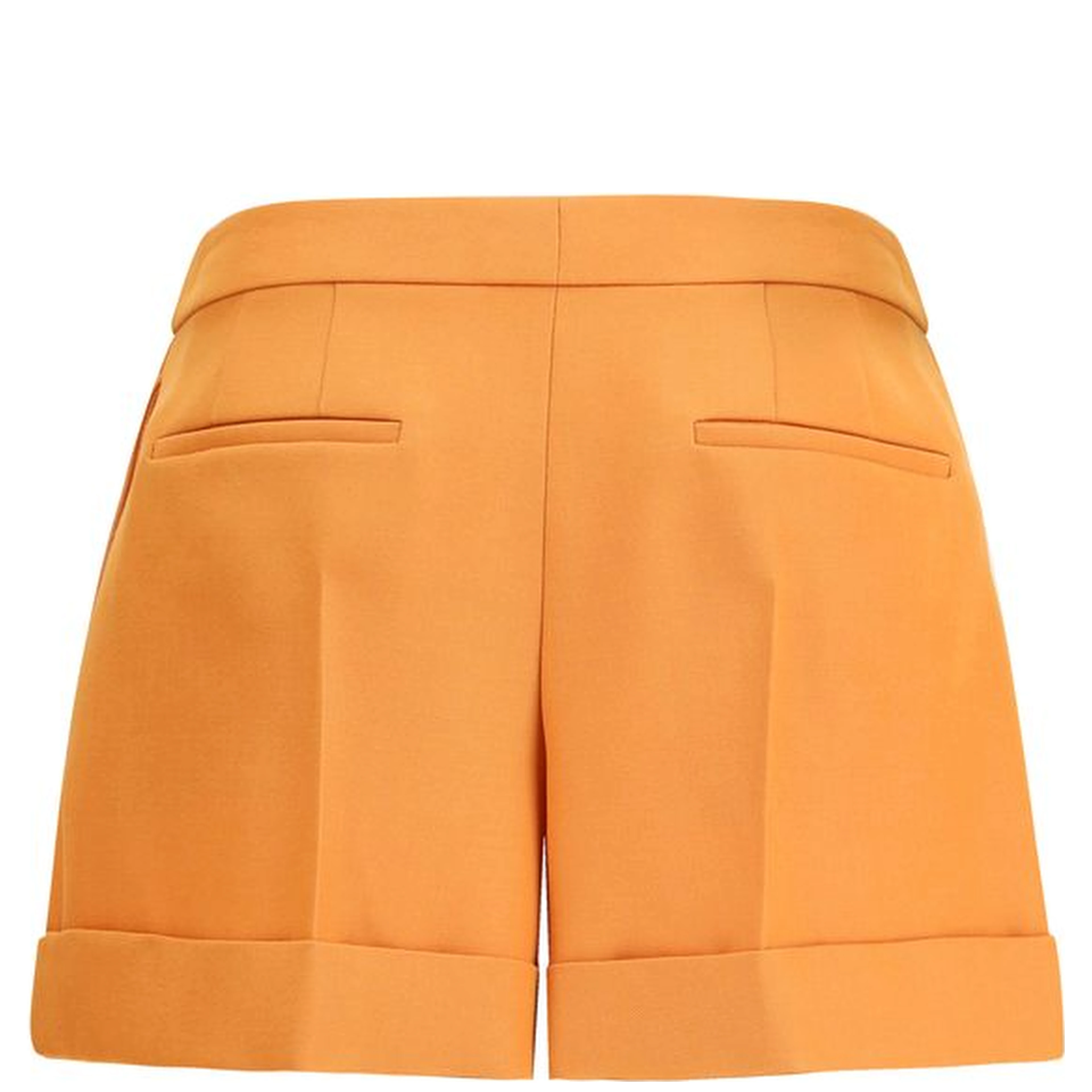 Orange Fleece Wool Bermuda Shorts