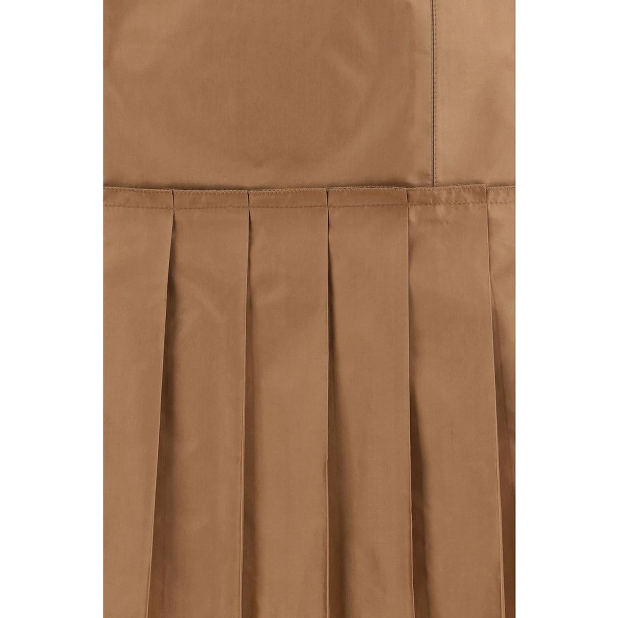 Brown Silk Mini Skirt