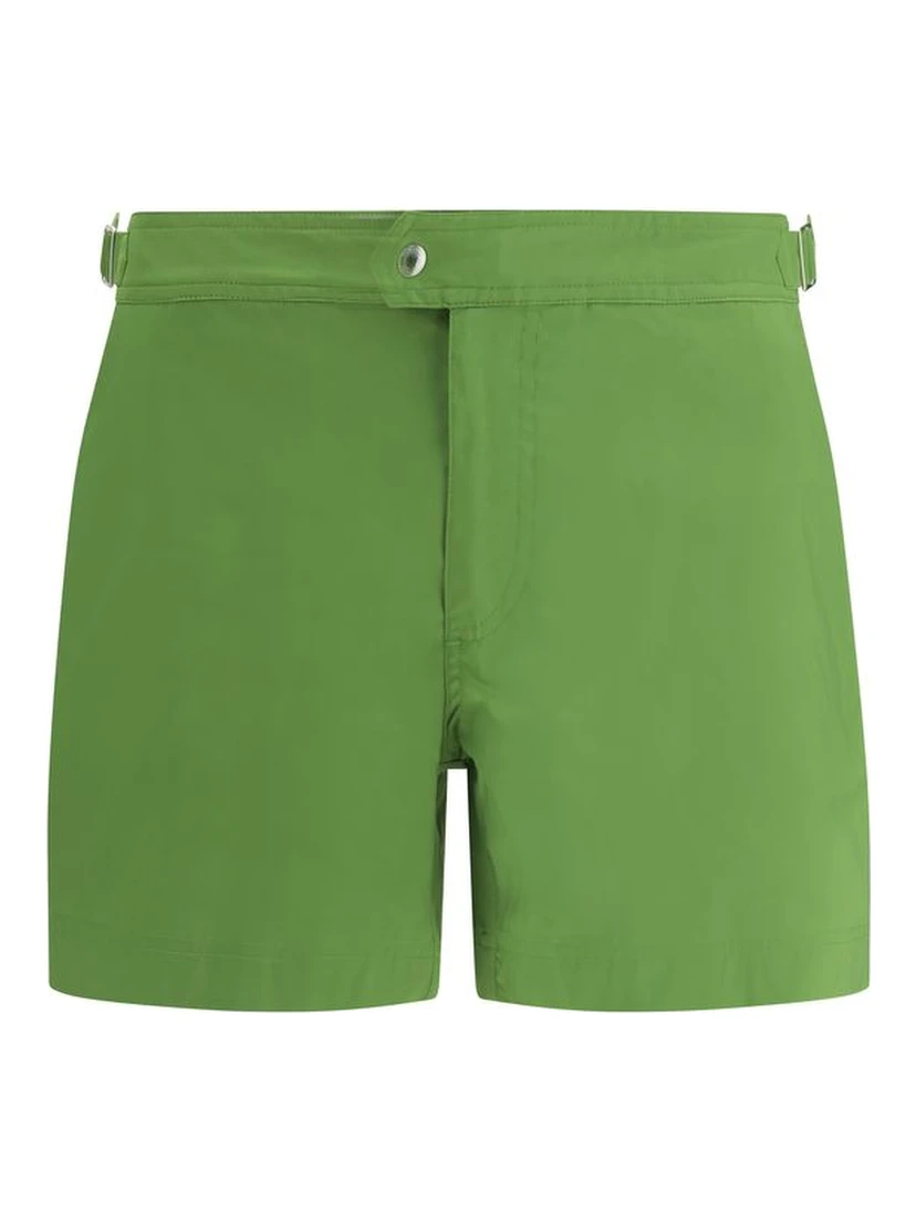 Bicolor Polyester Swim Shorts