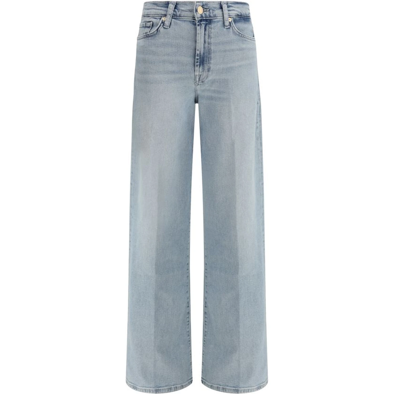 Light Blue Cotton Relaxed Fit Jeans