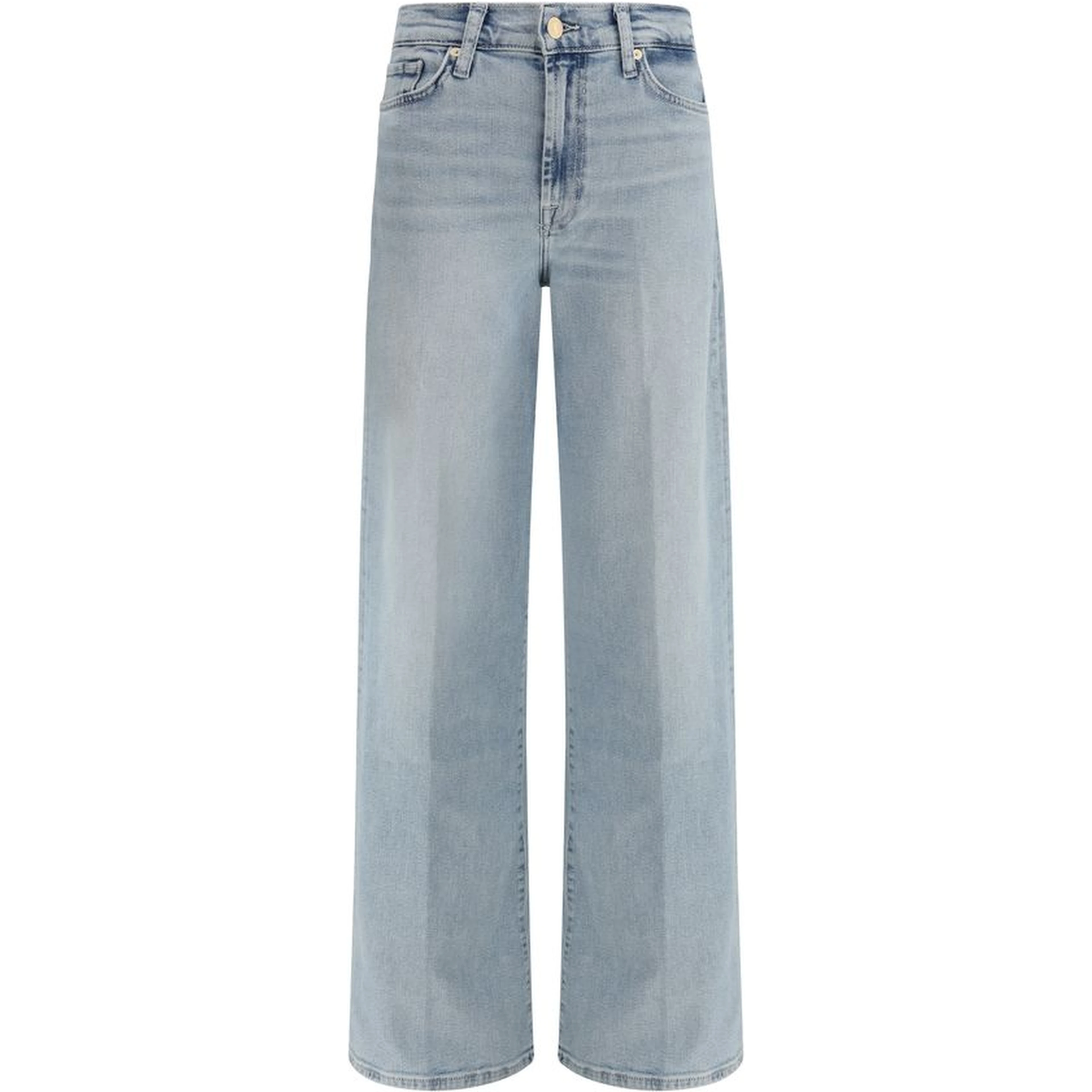 Light Blue Cotton Relaxed Fit Jeans
