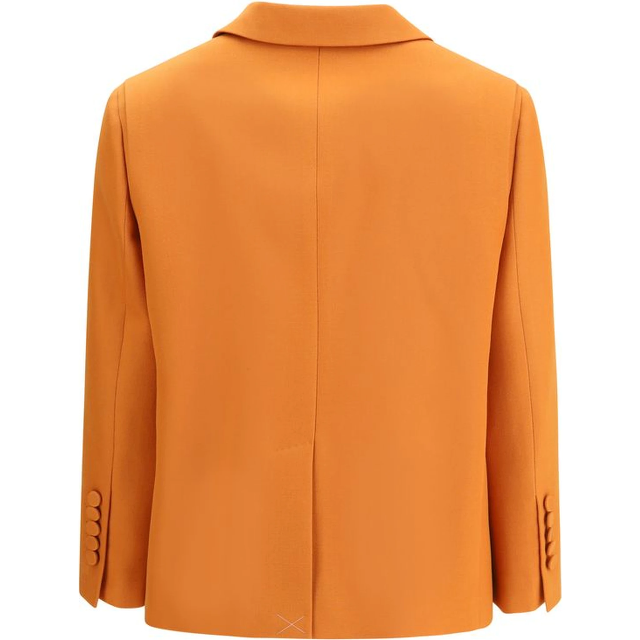 Orange Fleece Wool Blazer