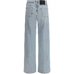 Light Blue Cotton Relaxed Fit Jeans