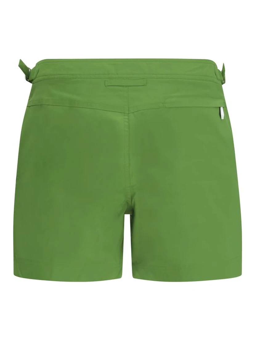 Bicolor Polyester Swim Shorts
