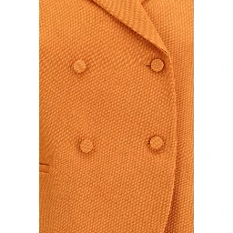 Orange Fleece Wool Blazer