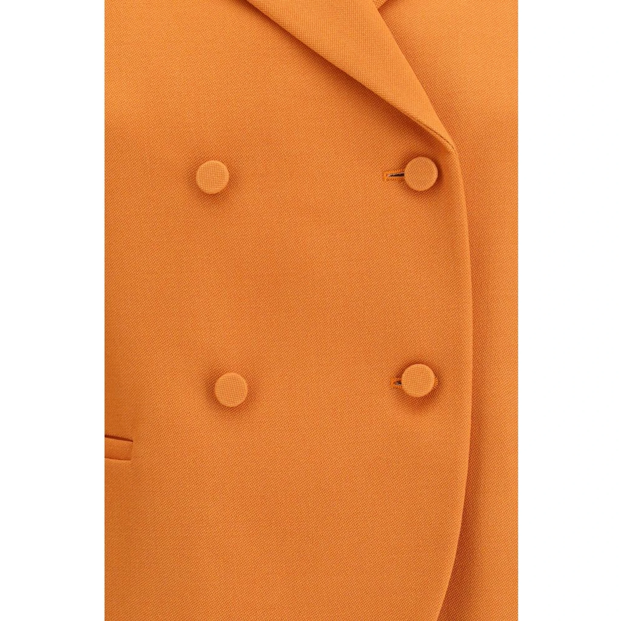 Orange Fleece Wool Blazer