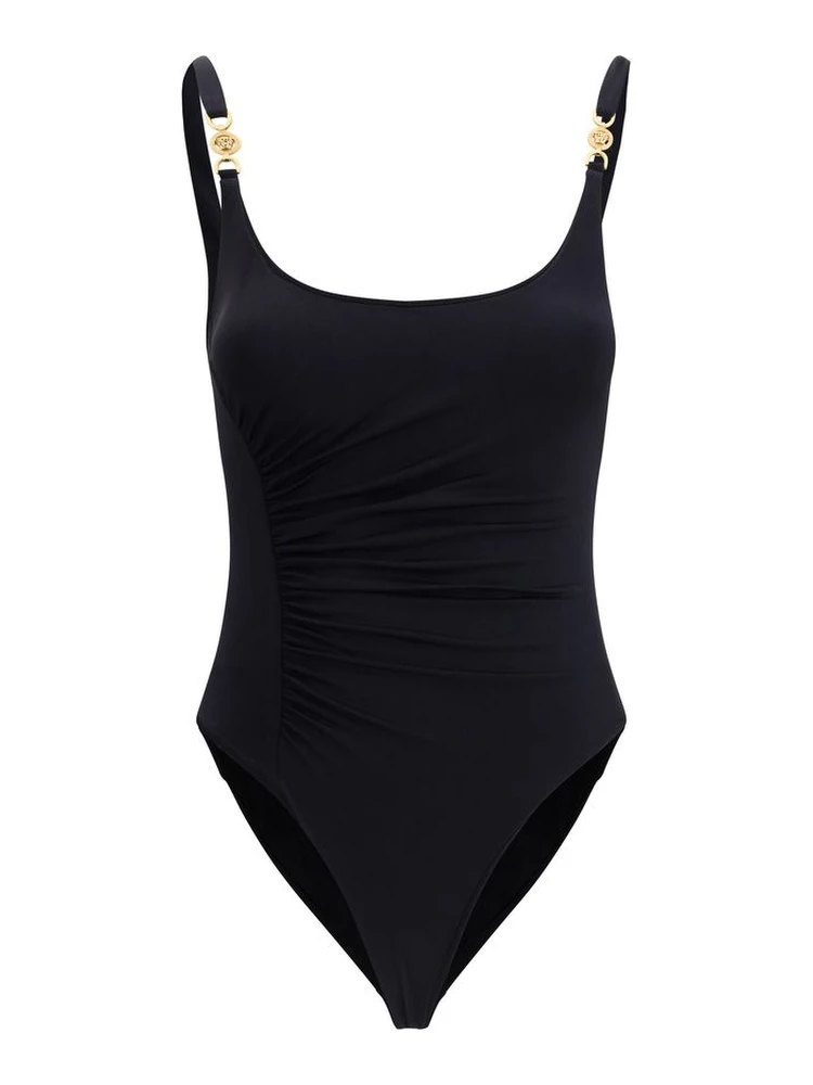 Black Polyamide One-Piece Swimsuit