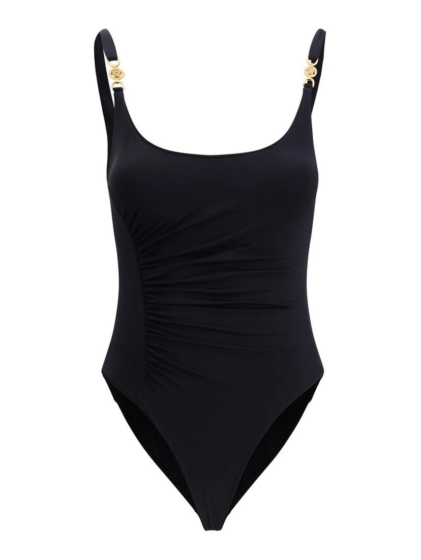 Black Polyamide One-Piece Swimsuit