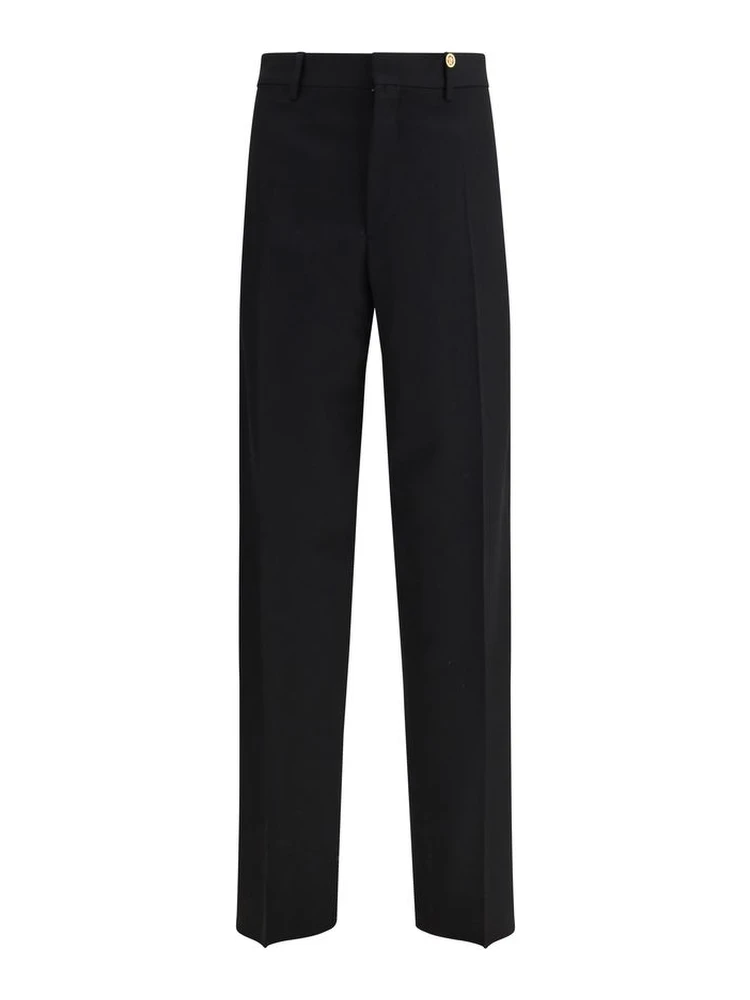 Black Fleece Wool Dress Pants