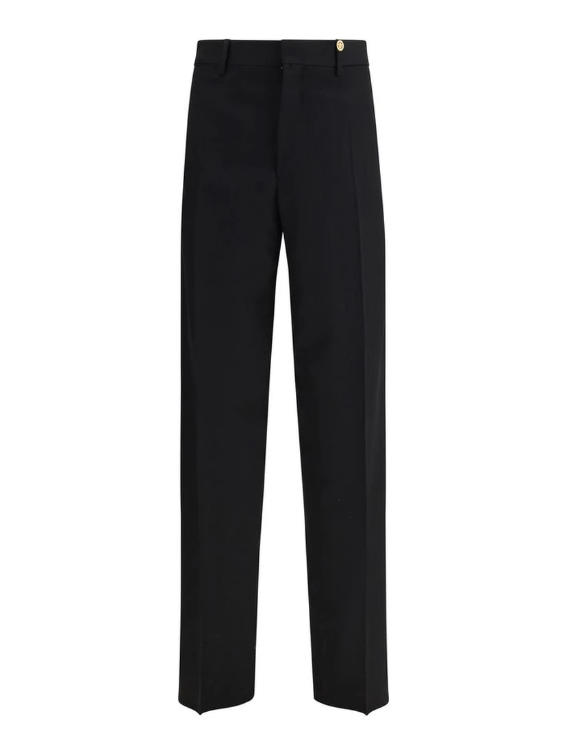 Black Fleece Wool Dress Pants