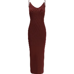 Bordeaux Viscose Casual Dress