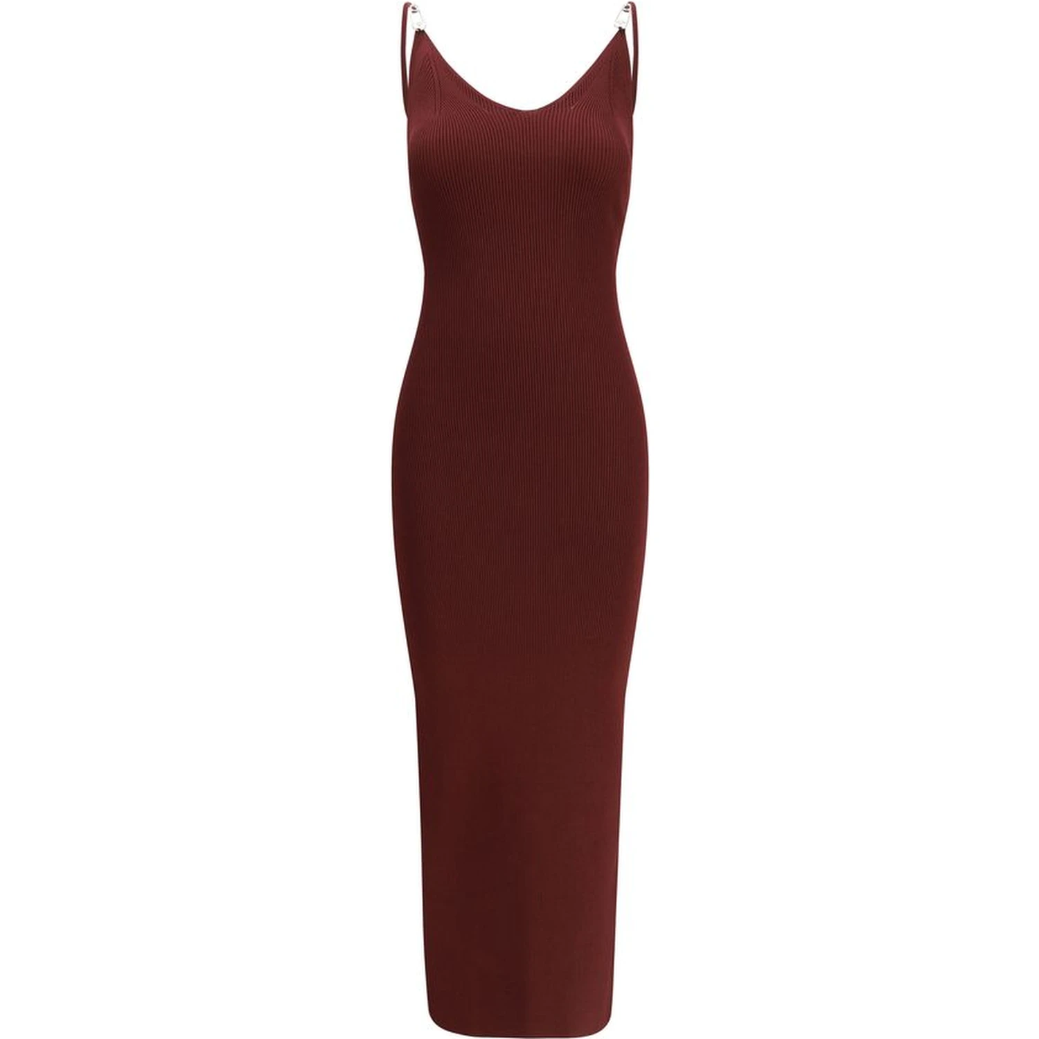 Bordeaux Viscose Casual Dress