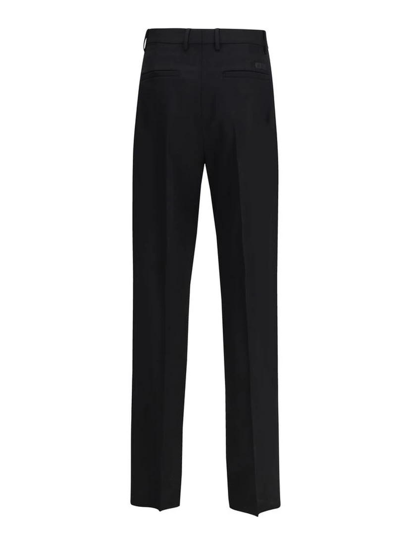 Black Fleece Wool Dress Pants