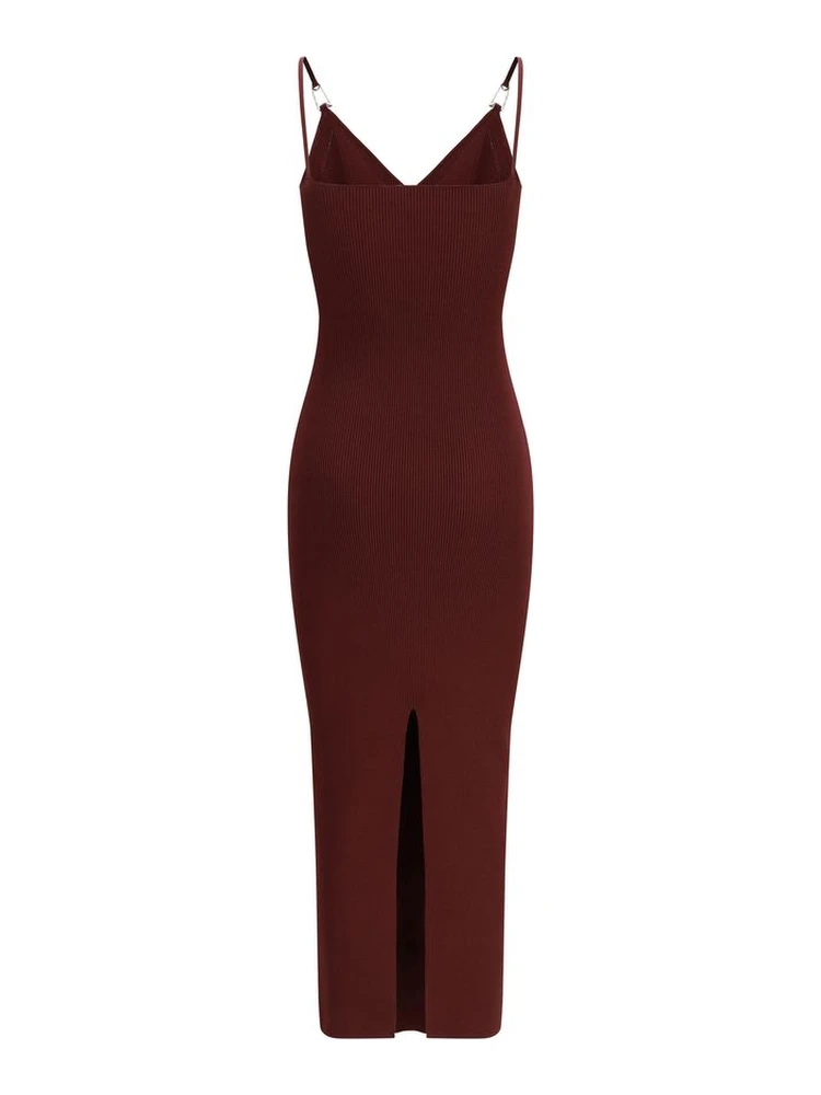 Bordeaux Viscose Casual Dress alternative