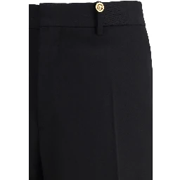 Black Fleece Wool Dress Pants