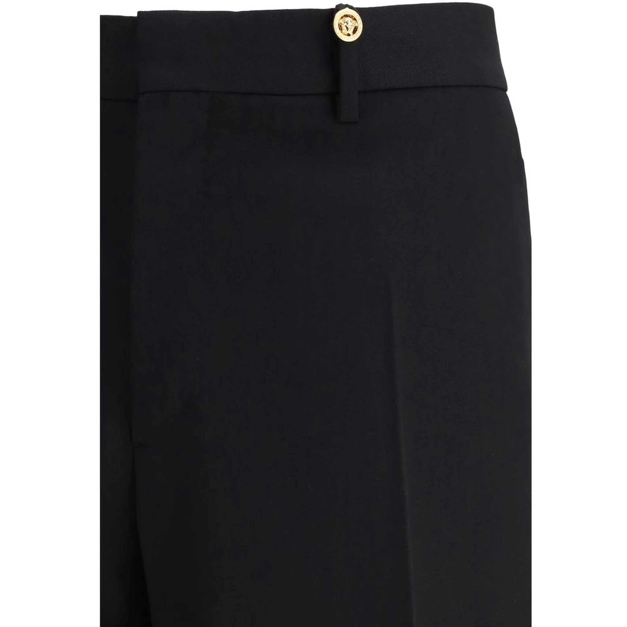 Black Fleece Wool Dress Pants