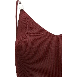 Bordeaux Viscose Casual Dress