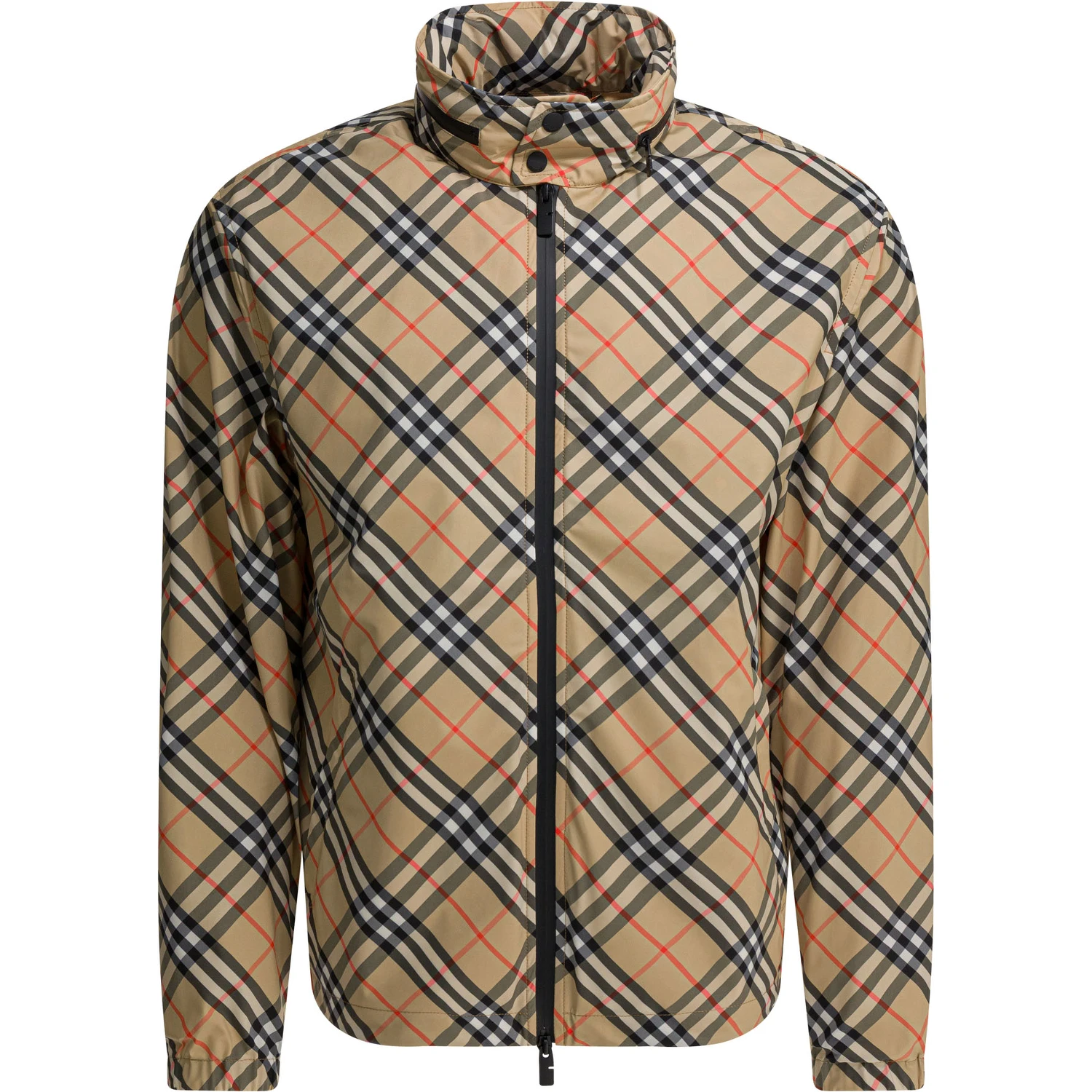 "Check" windbreaker jacket