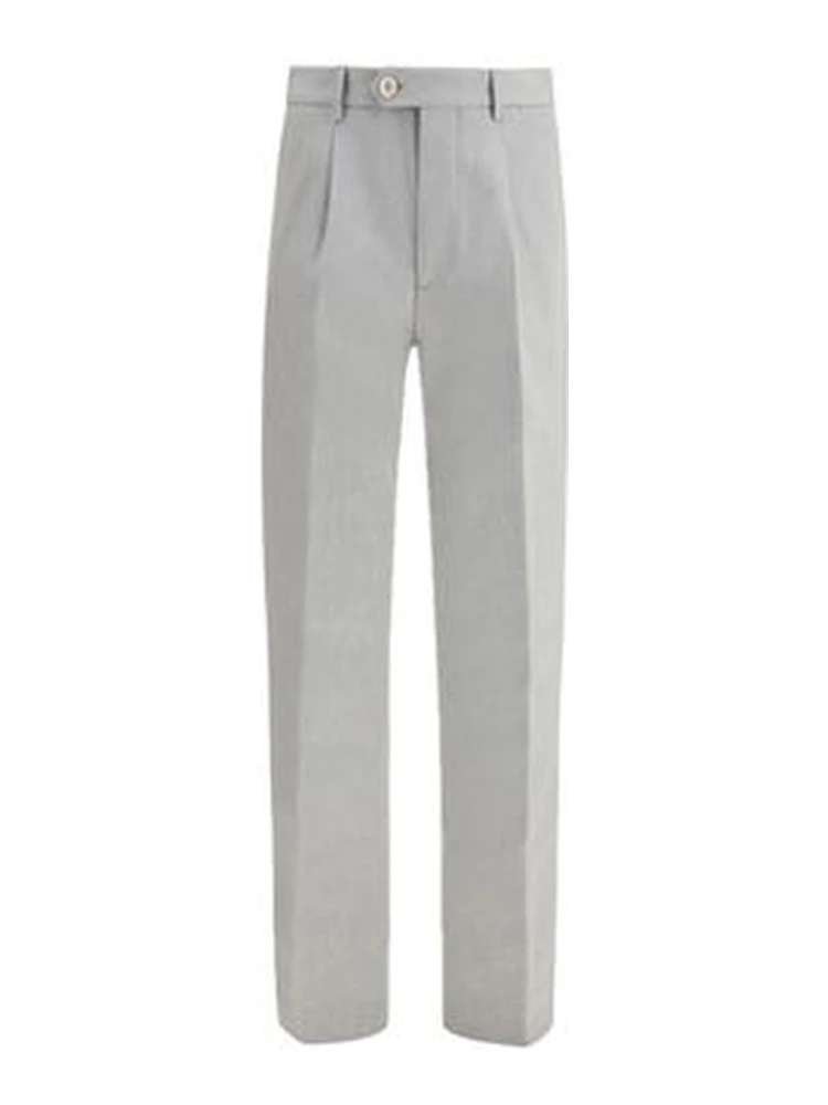 Gray Wool Casual Pants