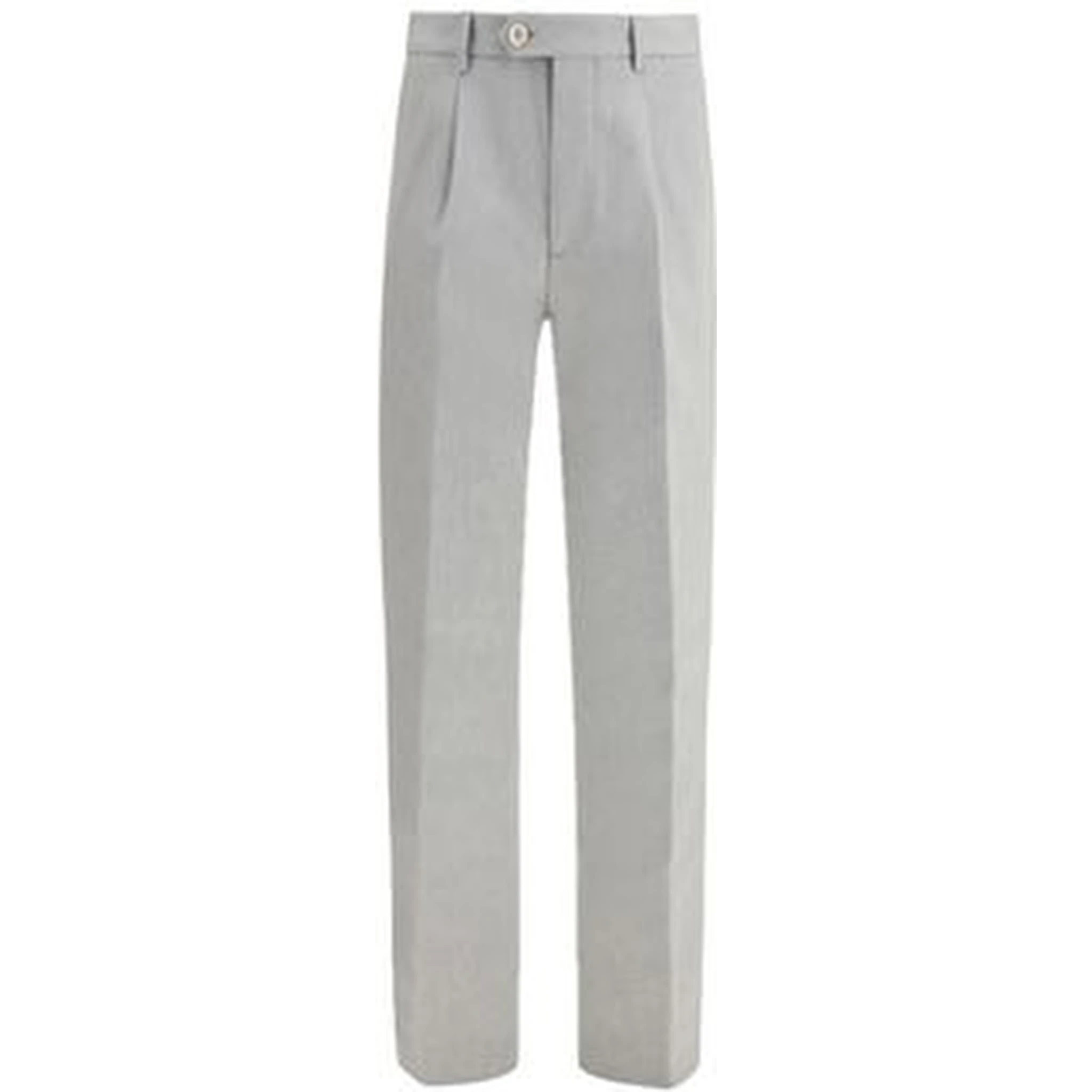 Gray Wool Casual Pants