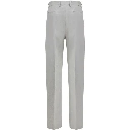 Gray Wool Casual Pants