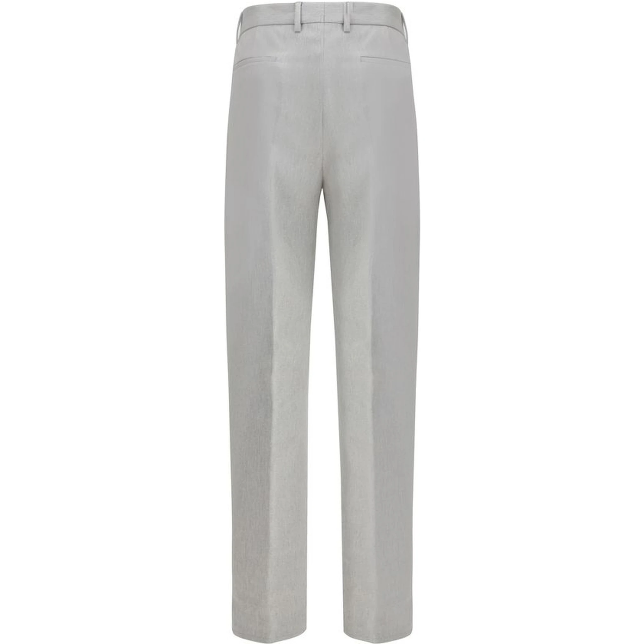 Gray Wool Casual Pants