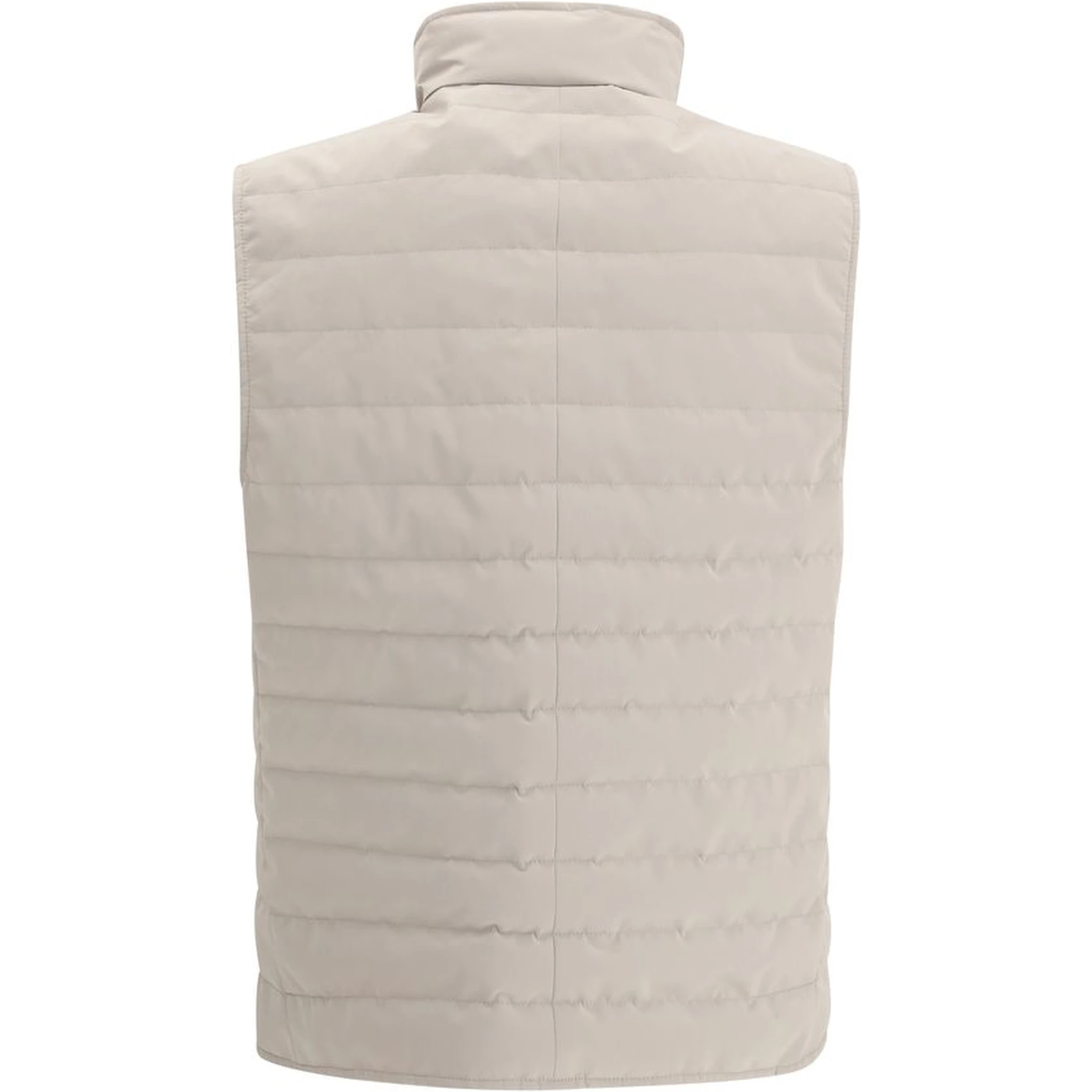 Beige Polyester Sleveless Jacket