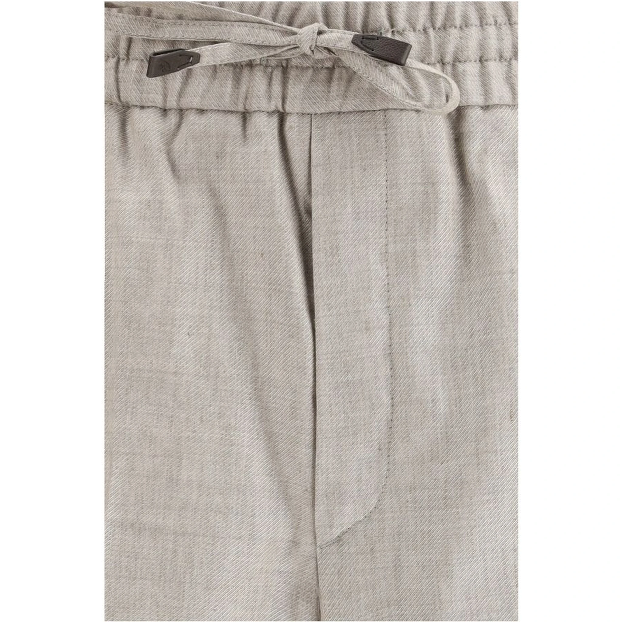Gray Linen Casual Pants