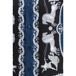 Blue Silk Pattern Shirt