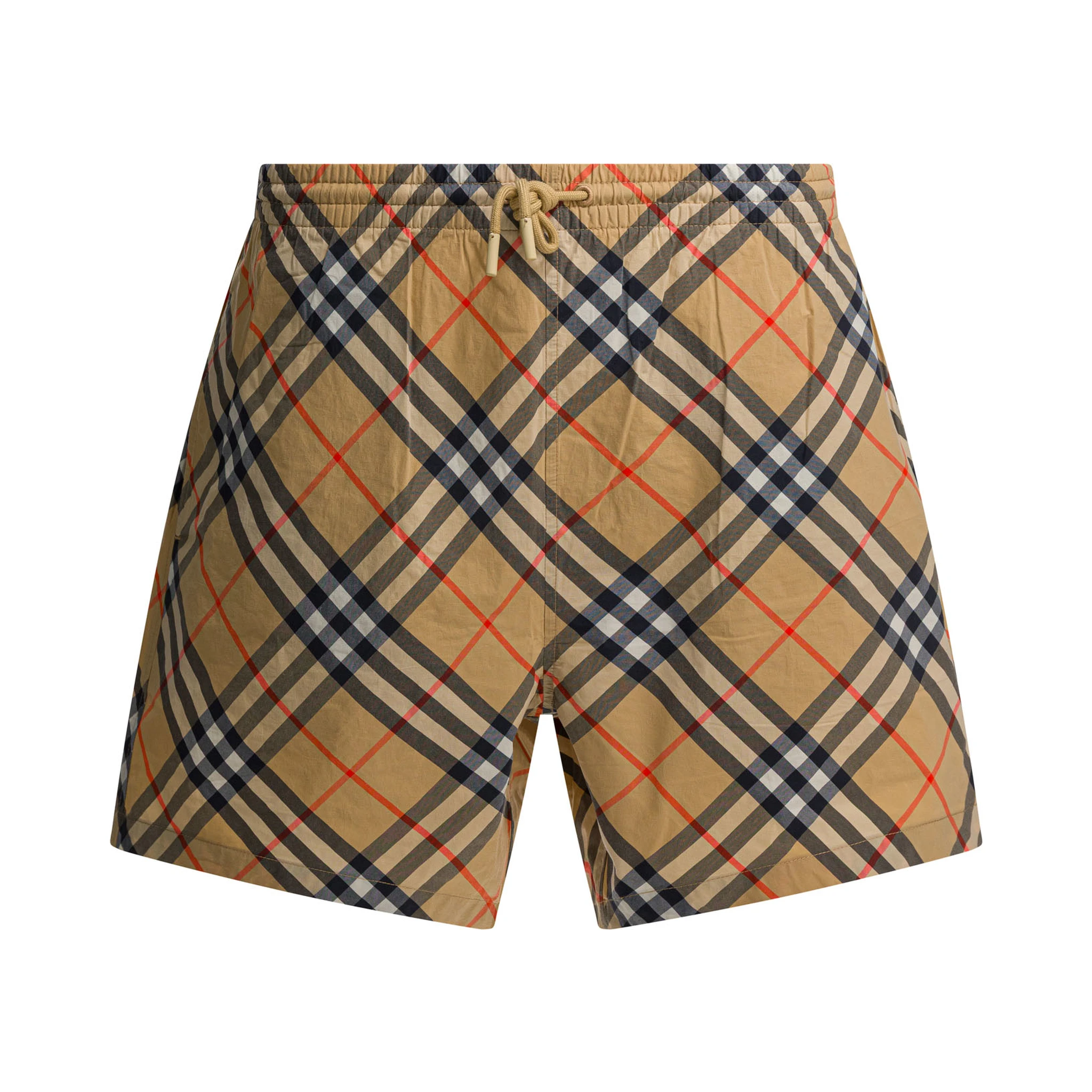 "Check" beach shorts
