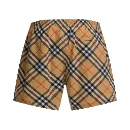 "Check" beach shorts