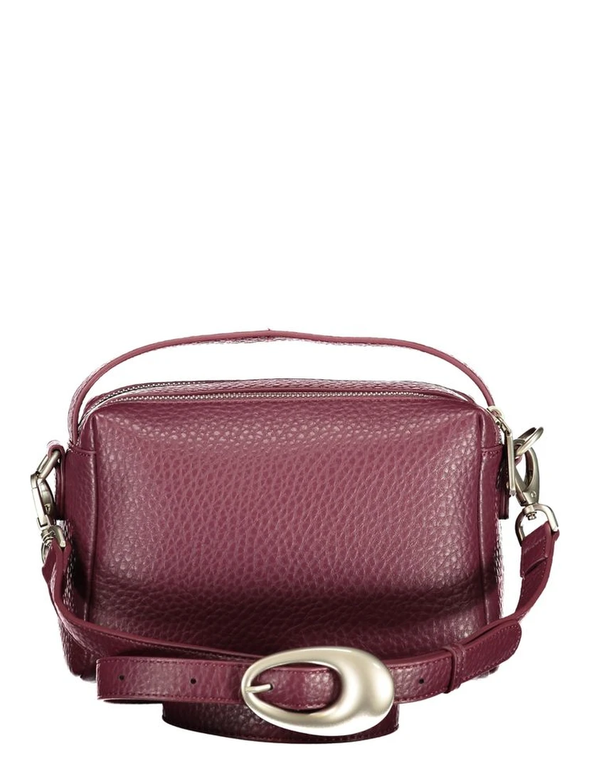 Rosso Polyurethane Women Handbag