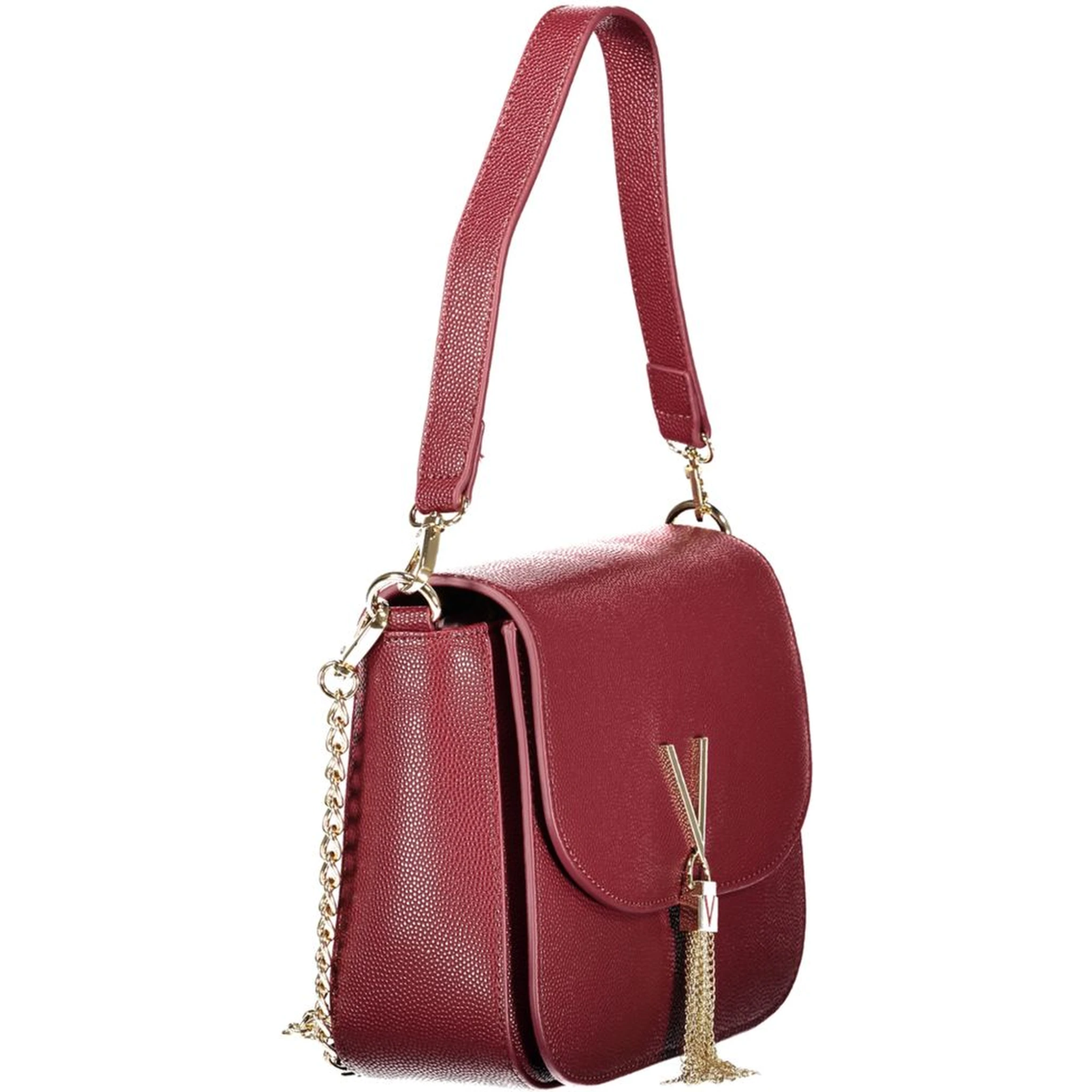 Rosso Polyurethane Women Handbag