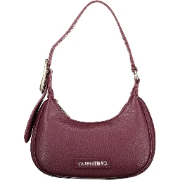 Red Polyurethane Women Shoulder Bag