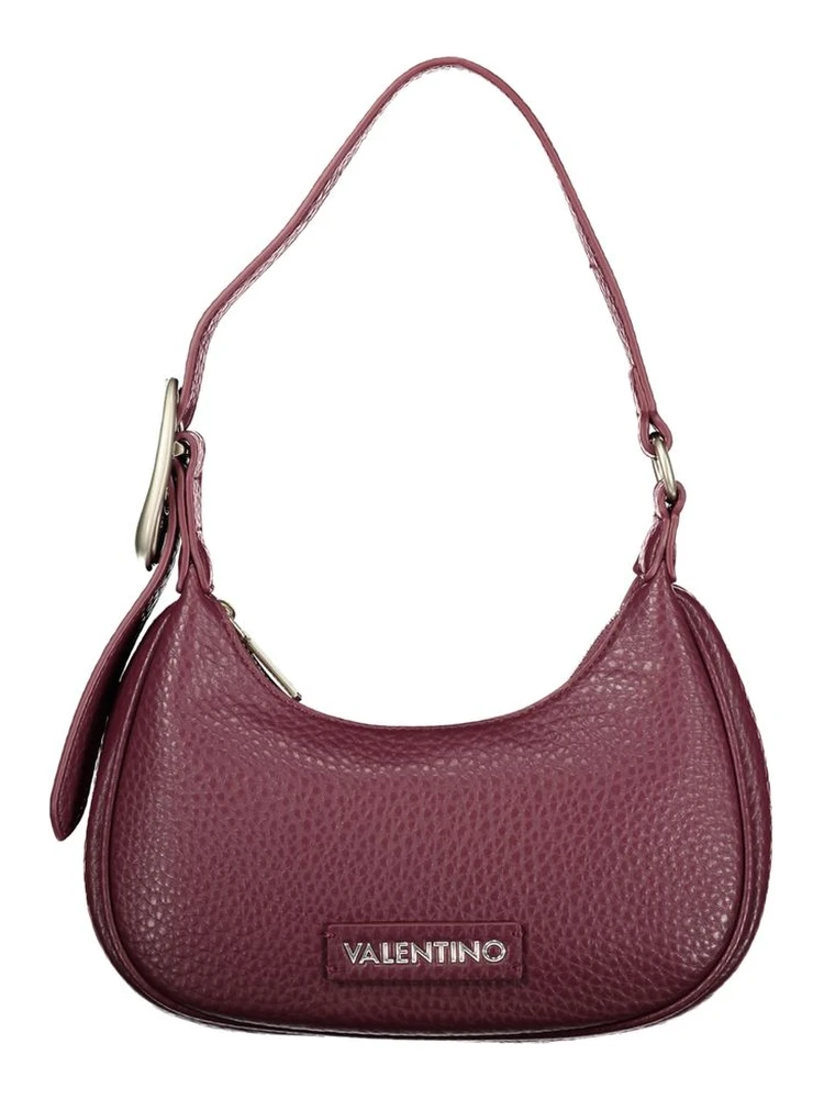 Red Polyurethane Women Shoulder Bag