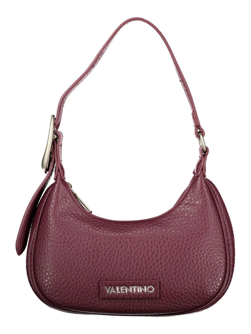 Red Polyurethane Women Shoulder Bag